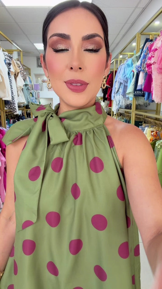 Green Polka Dress