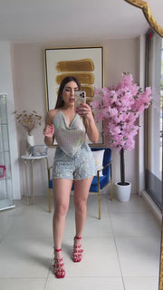 Flowers & Rhinestones Shorts