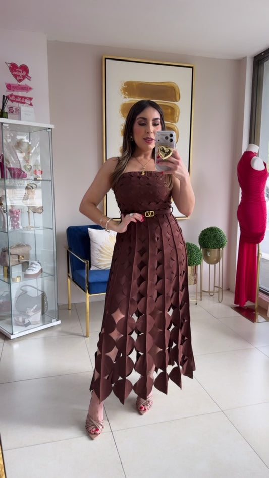 Brown Midi Dress