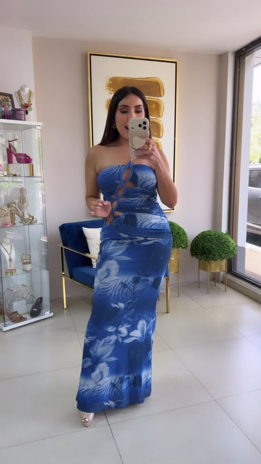 Blue Floral Dress