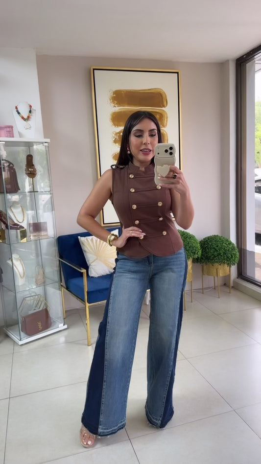 Brown Napoleon Top