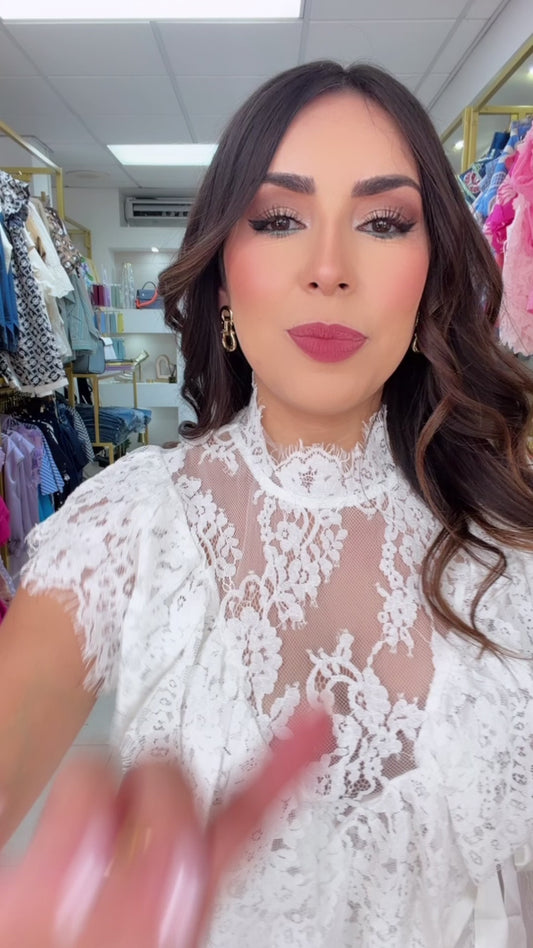 White Lace Romper