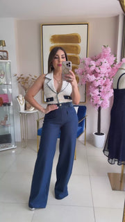 Like Denim Pant Set