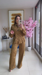 Floral Gold Pant Set