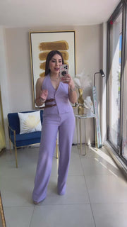 Lilac Vest & Pant Set