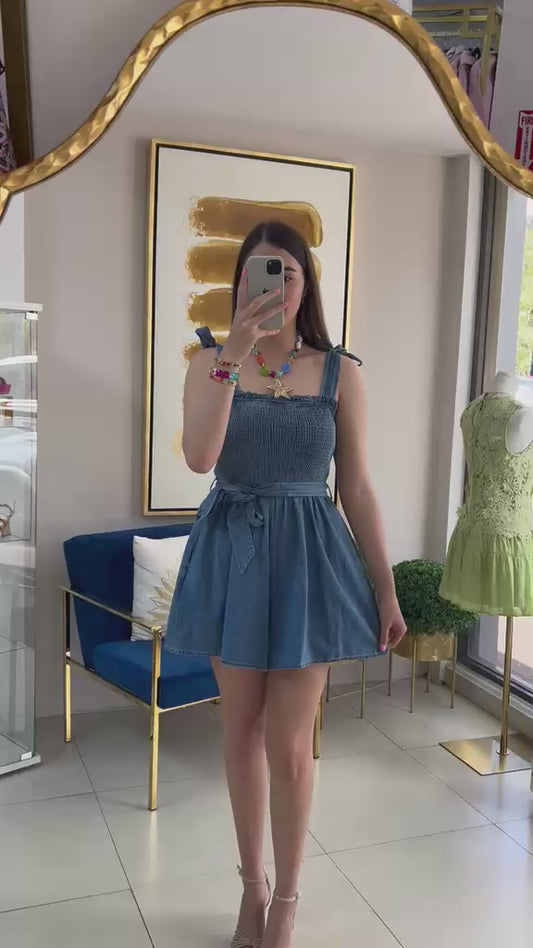 Denim Romper