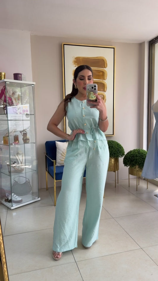 Light Blue Pant Set