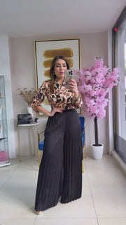 Animal Print Pant Set