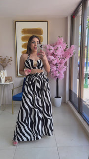 Zebra Skirt Set