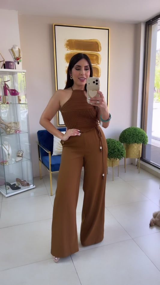 Brown Rope Pant Set