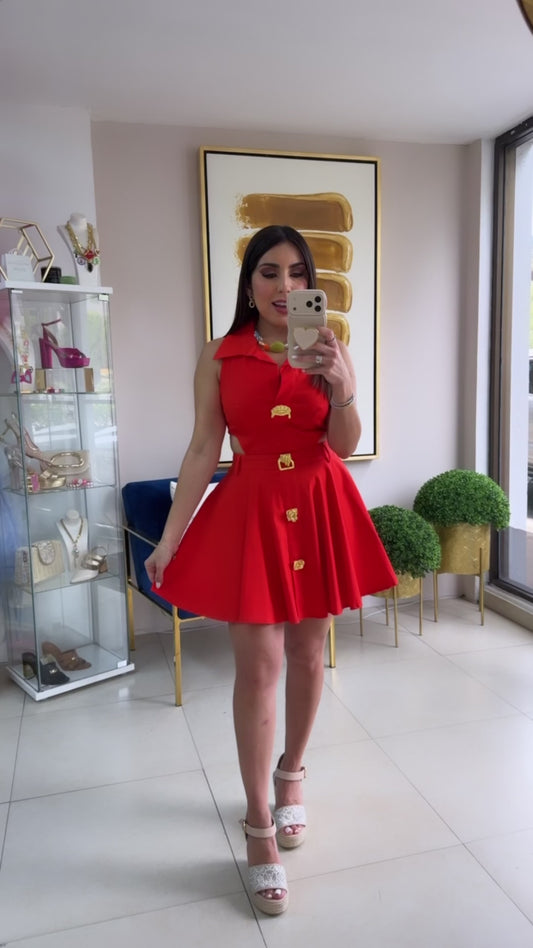 Orange Short Dress