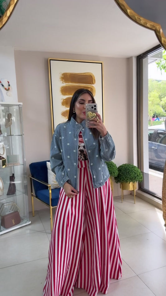 Denim Polkadots Jacket