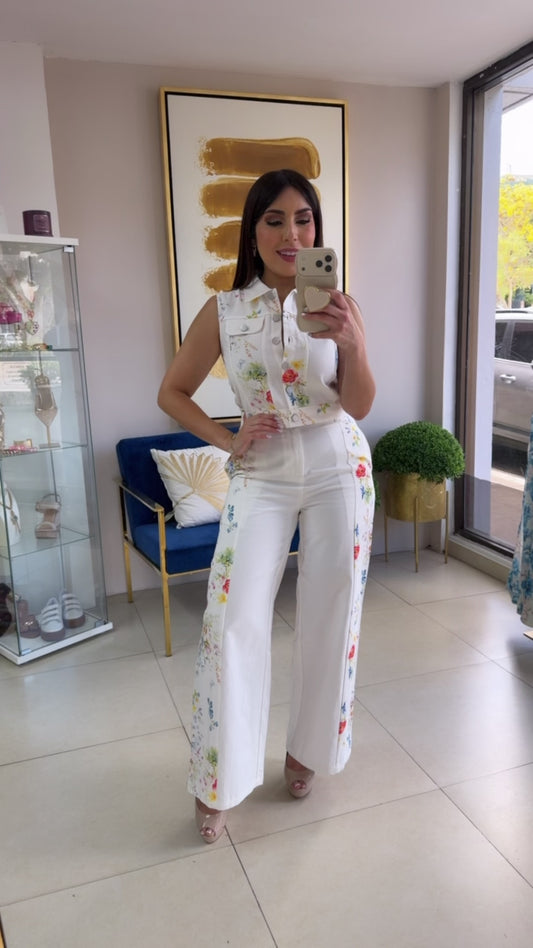 White Floral Jacket