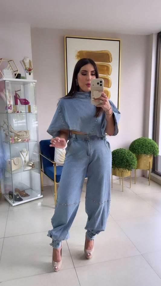 Jogger and Cape Top Set