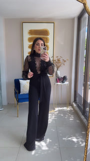 Sequins Black Jumpsuit