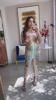 Floral Midi Skirt Set