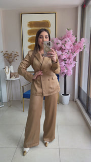 Gold Blazer Pant Set