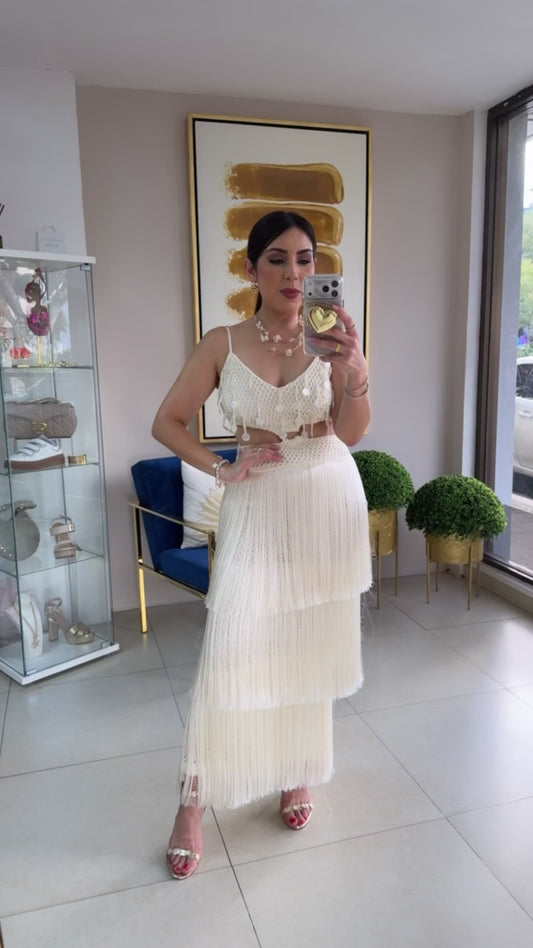 Fringes & Pearls Dress