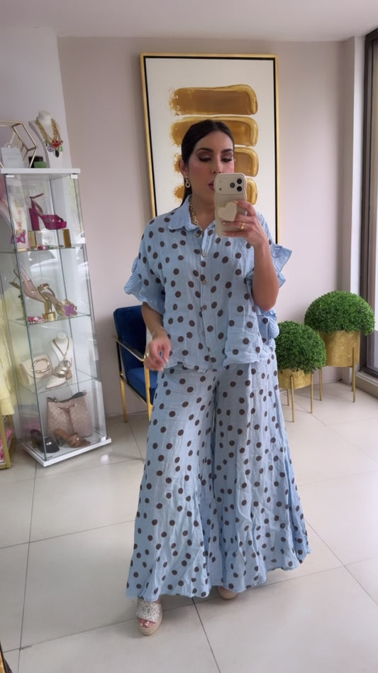 Blue Polkadots Set