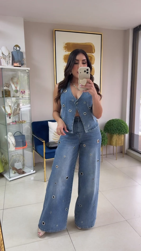 Silver Rings Pant Set