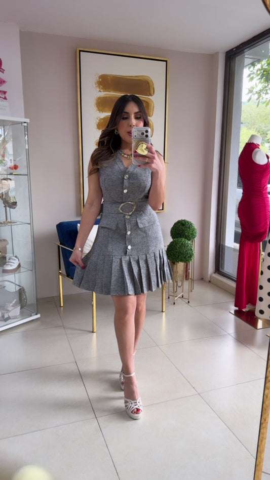 Grey Short Dress