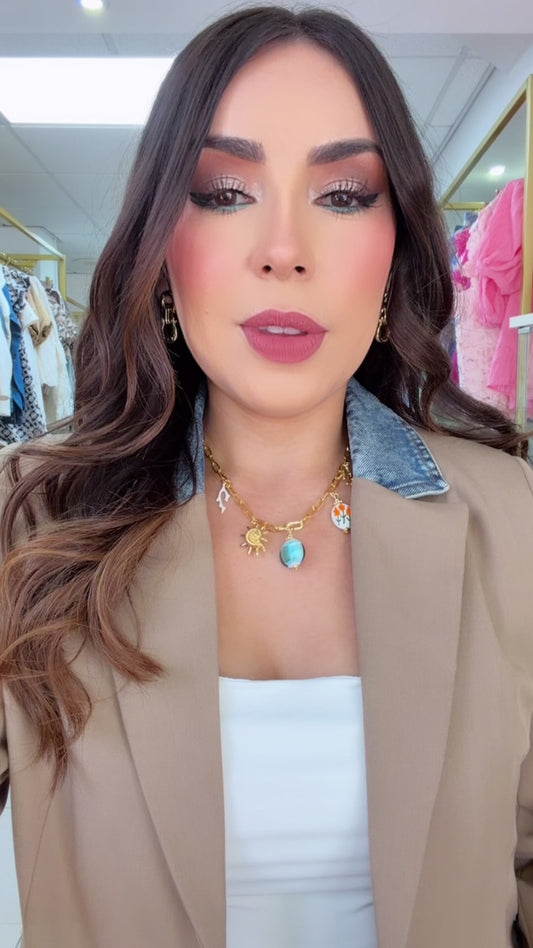 Beige Blazer and Pant Set